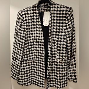 Zara houndstooth blazer